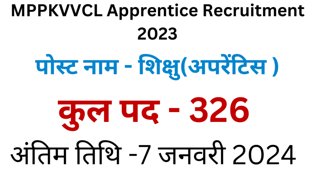 MPPKVVCL Apprentice Recruitment 2023