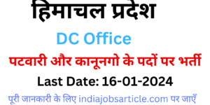 HP Patwari & Kanungos Recruitment 2024