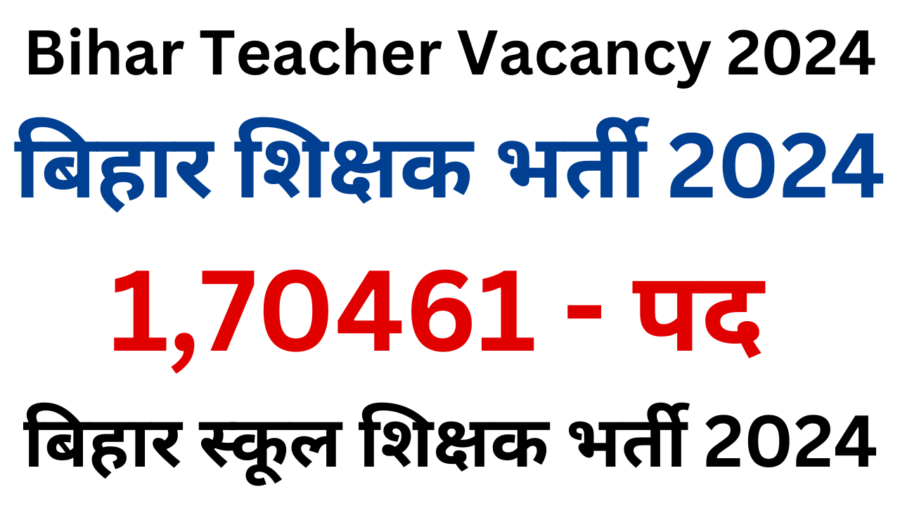 Bihar Teacher Vacancy 2024