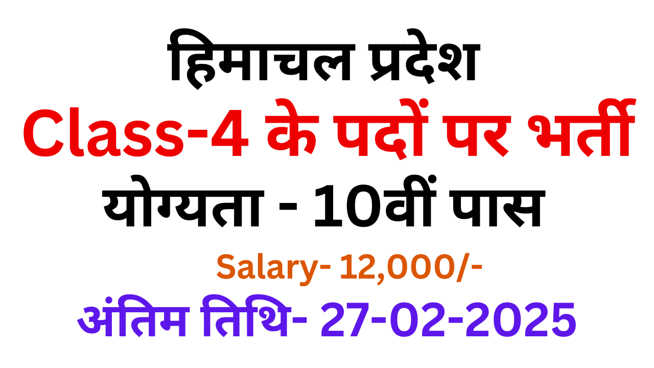 Himachal Class-4 Recruitment 2025