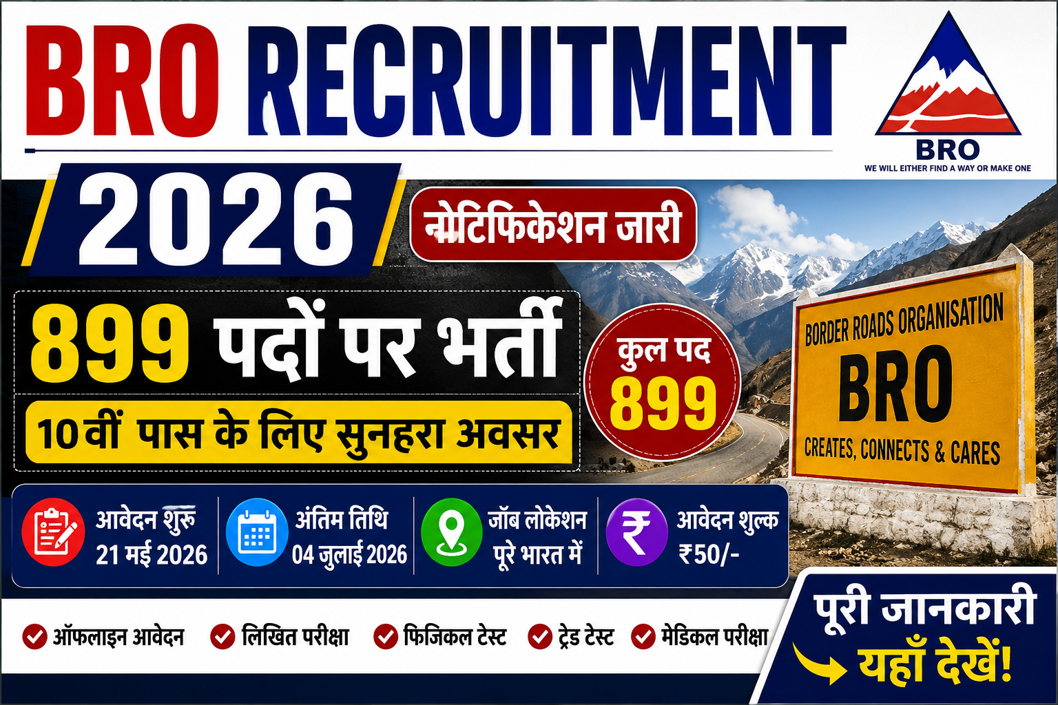 BRO Recruitment 2026 - indiajobsarticle